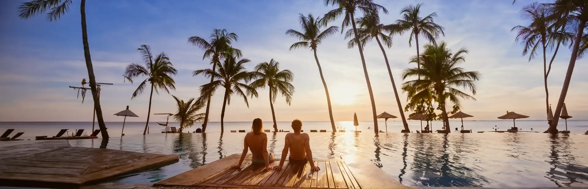 Couple at amazing resort